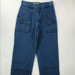 Women's Cabela's 7-pocket Jeans Vintage Active Hiker Wide Leg Tough Denim size16